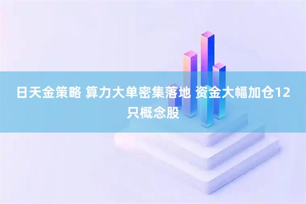 日天金策略 算力大单密集落地 资金大幅加仓12只概念股