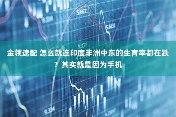 金领速配 怎么就连印度非洲中东的生育率都在跌？其实就是因为手机