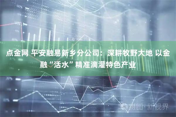 点金网 平安融易新乡分公司：深耕牧野大地 以金融“活水”精准滴灌特色产业
